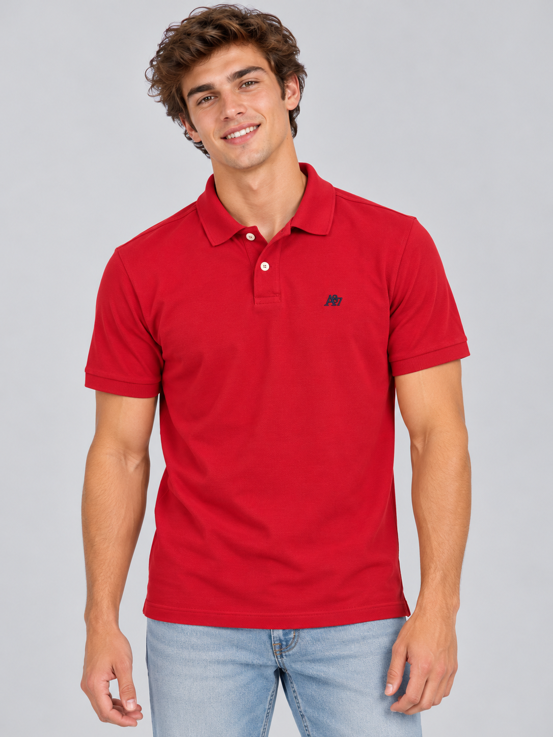 Camiseta Polo Para Hombre Aero Guys SS Solid Polo Tomato 7907