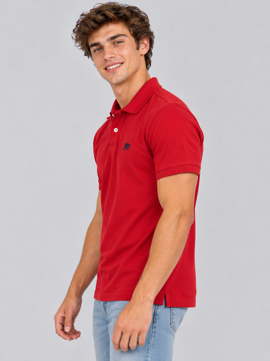 Camiseta Polo Para Hombre Aero Guys SS Solid Polo Tomato 7907