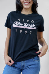 Camiseta Para Mujer Graphic Level 2 Aero Graphic Level 2 Dark Black Dark Black 6063