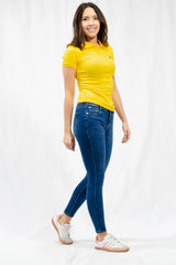 Camiseta Polo Para Mujer Solid Polo Aero Solid Polo Amber Yellow Amber Yellow 4163