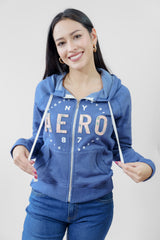 Buzo Para Mujer Girls Fleece Zip Front Aero Girls Fleece Zip Front Sodalite Blue Sodalite Blue 2797