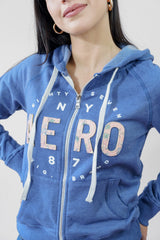Buzo Para Mujer Girls Fleece Zip Front Aero Girls Fleece Zip Front Sodalite Blue Sodalite Blue 2797