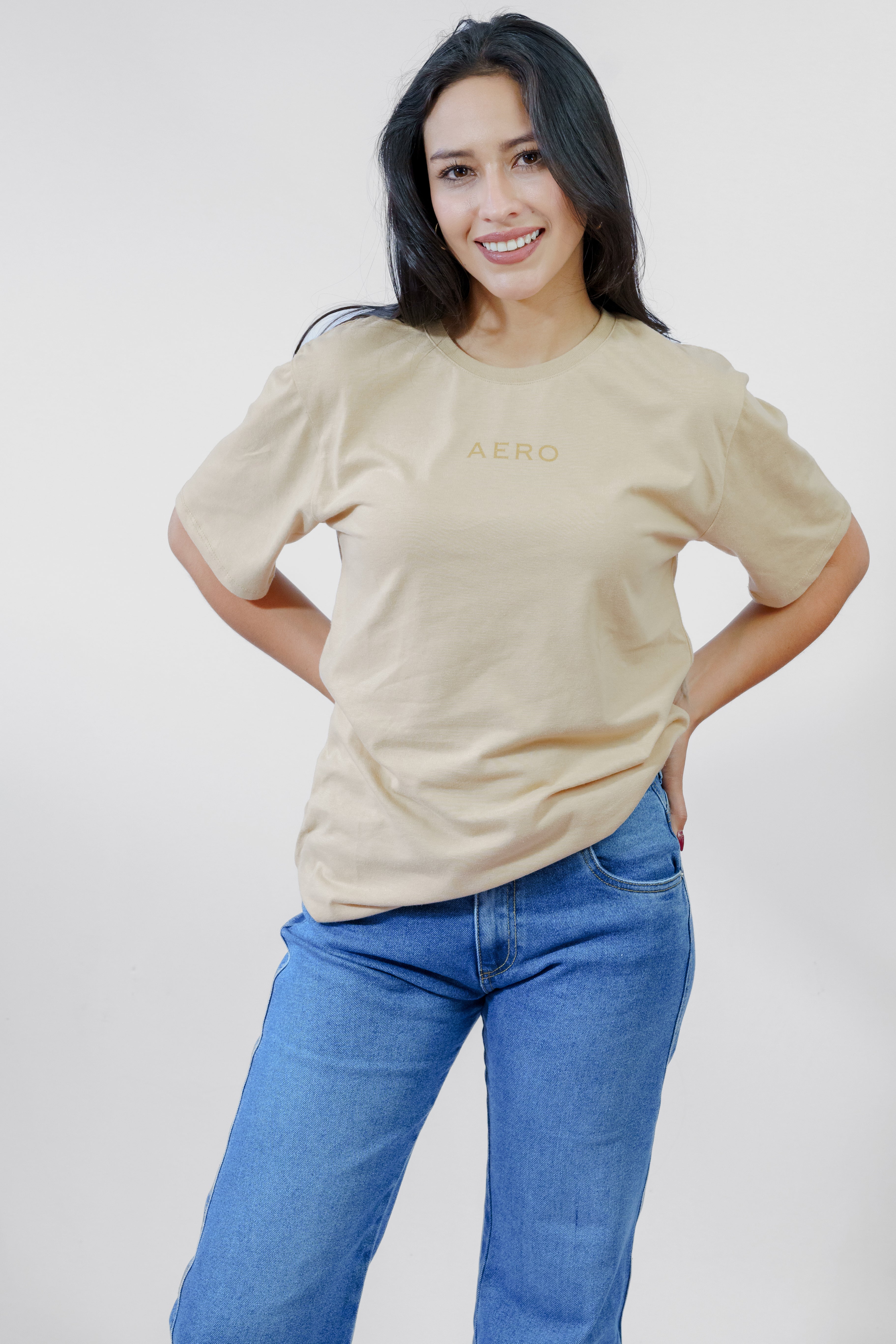Camiseta Para Mujer Girls Fashion Graphics Aero Girls Fashion Graphics Latte Latte 8372
