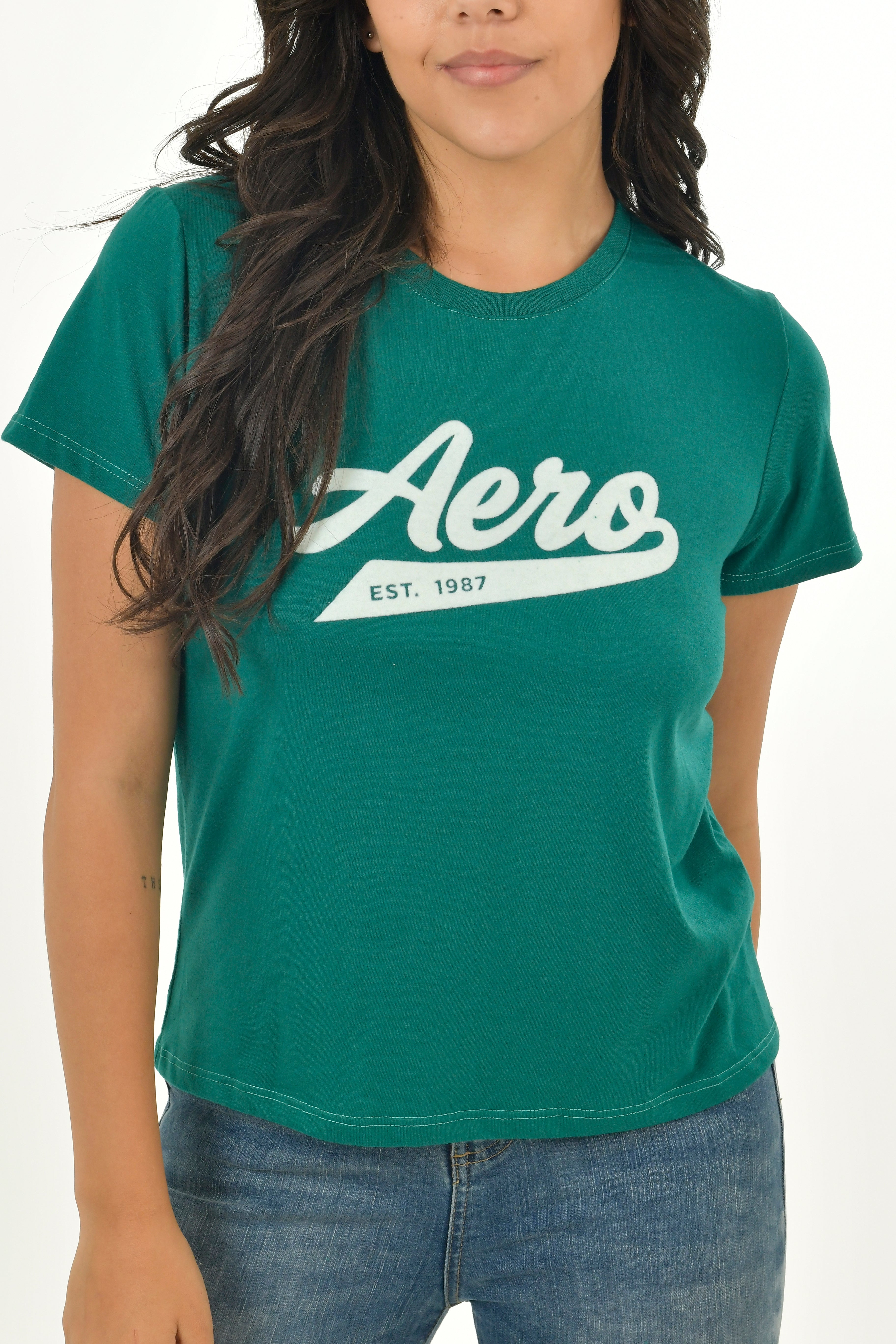 Camiseta Para Mujer Aero Graphic Level 2 Teal Green 6449