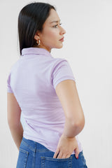 Camiseta Polo Para Mujer Solid Polo Aero Solid Polo Pastel Lilac Pastel Lilac 4164