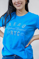 Camiseta Para Mujer Graphic Level 1 Aero Graphic Level 1 Halogen Blue Urban Blue 6453