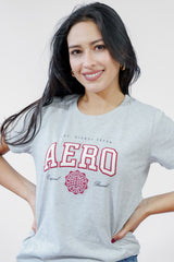 Camiseta Para Mujer Graphic Level 2 Aero Graphic Level 2 Mhg Heather Grey 6439