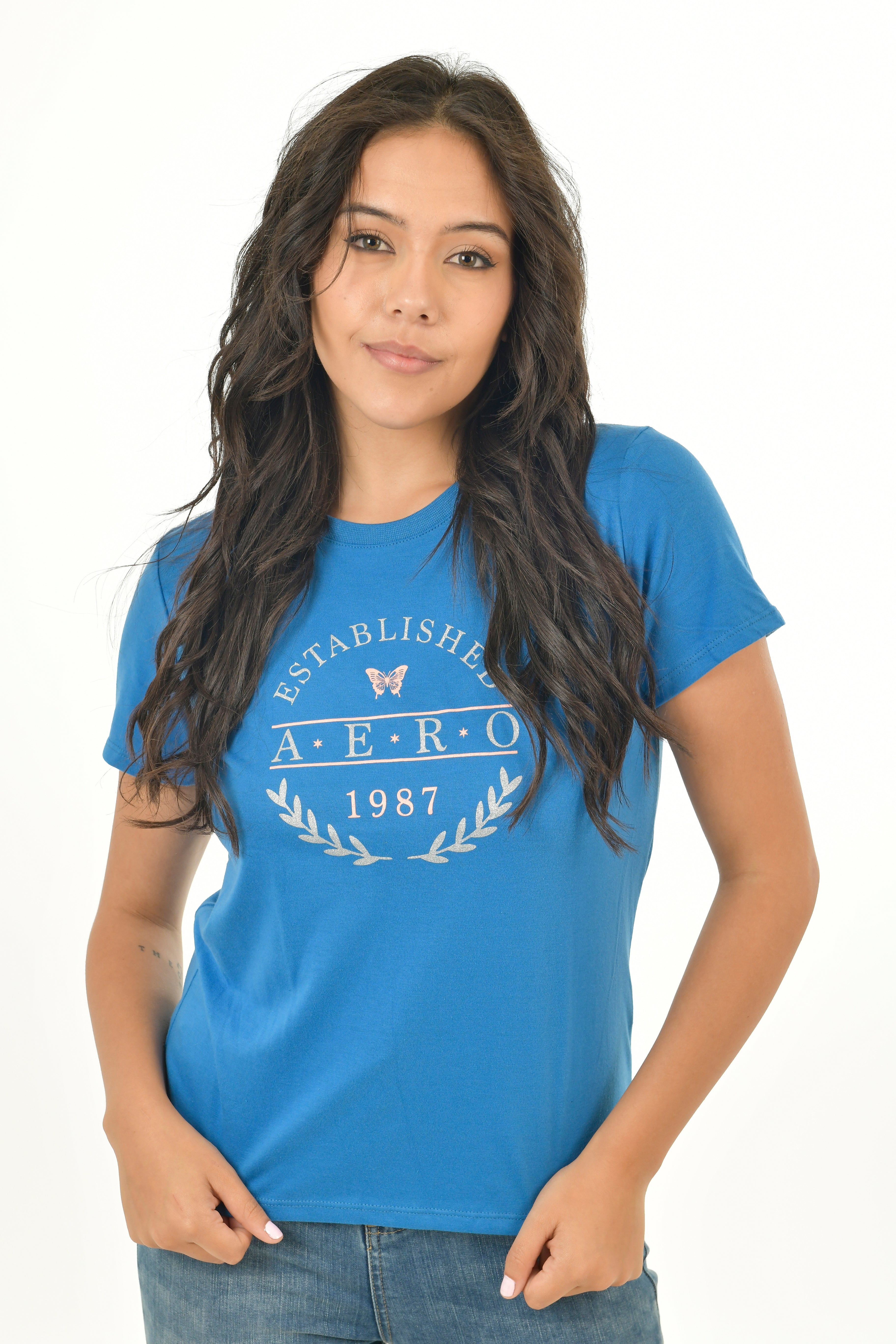 Camiseta Para Mujer Aero Graphic Level 2 Marina 6513