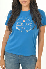 Camiseta Para Mujer Aero Graphic Level 2 Marina 6513