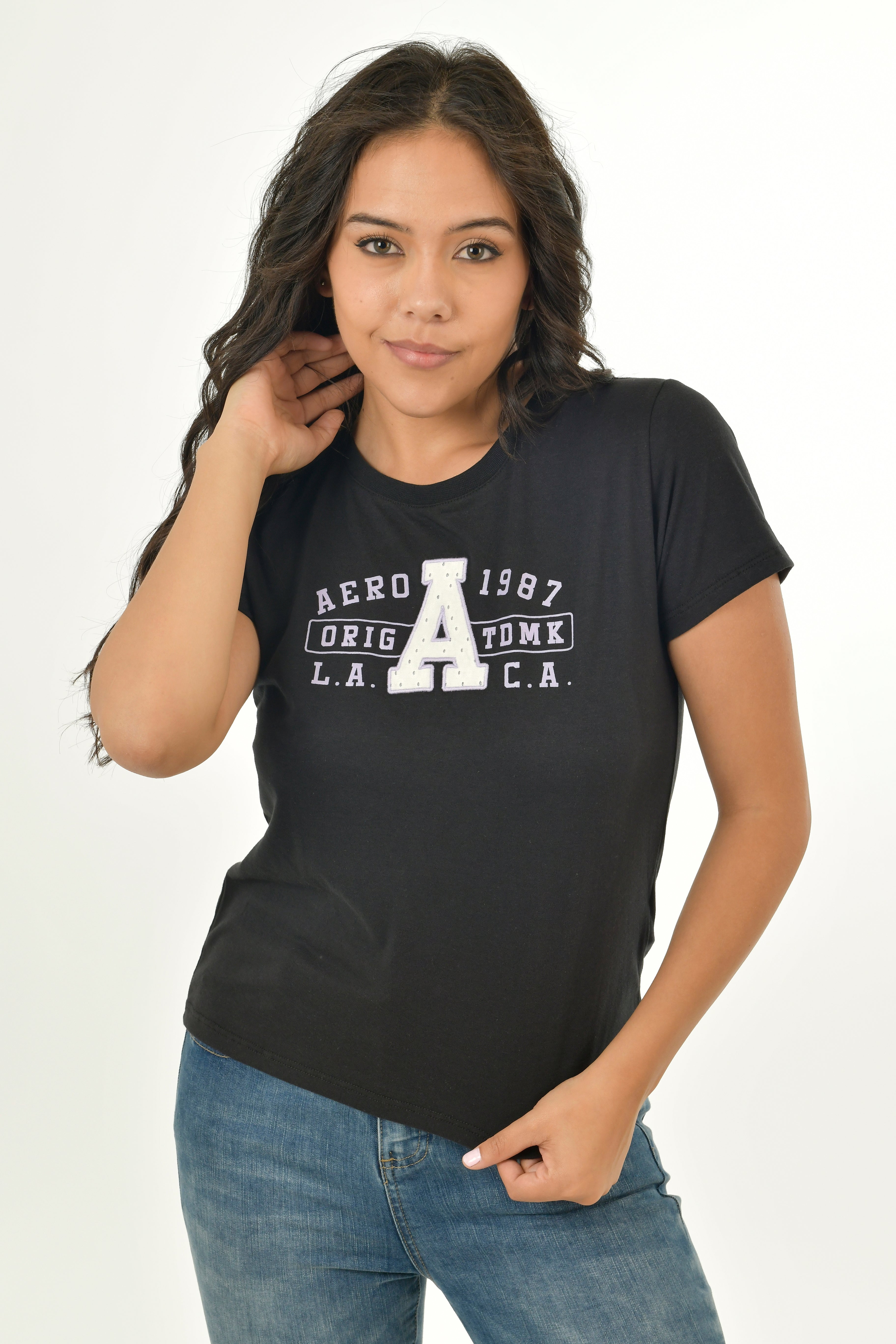 Camiseta Para Mujer Aero Graphic Level 2 Dark Black 6527