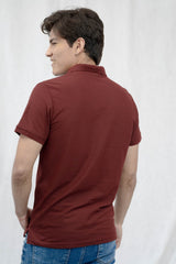 Polo Para Hombre Aero Guys Ss Solid Polo Earth Red