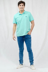 Polo Para Hombre Aero Guys Ss Solid Polo Mint Candy Neon 7907