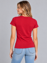 Camiseta Para Mujer Aero Girls Solid Ss True Red 6505