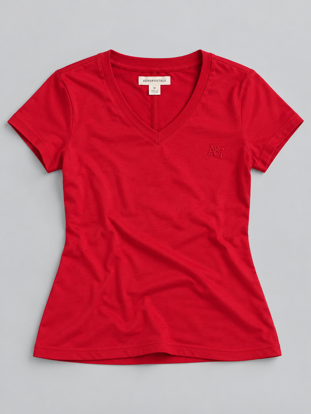 Camiseta Para Mujer Aero Girls Solid Ss True Red 6505