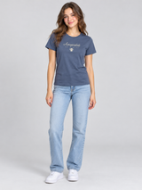 Camiseta Para Mujer Aero Graphic Level 1 Cadet Navy 6525