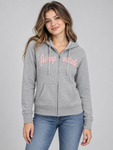 Buzo Para Mujer Aero Girs  Fleece Zip Front Light Heather Grey 3861