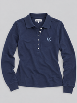 Camiseta Polo Manga Larga Para Mujer Aero Graphic Polo Cadet Navy 7216