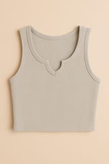 Top Para Mujer Aero Fashion Bare Solid Light Heather Grey 1260