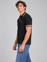 Camiseta Polo Aero Guys SS Novelty Polo Dark Black 8788