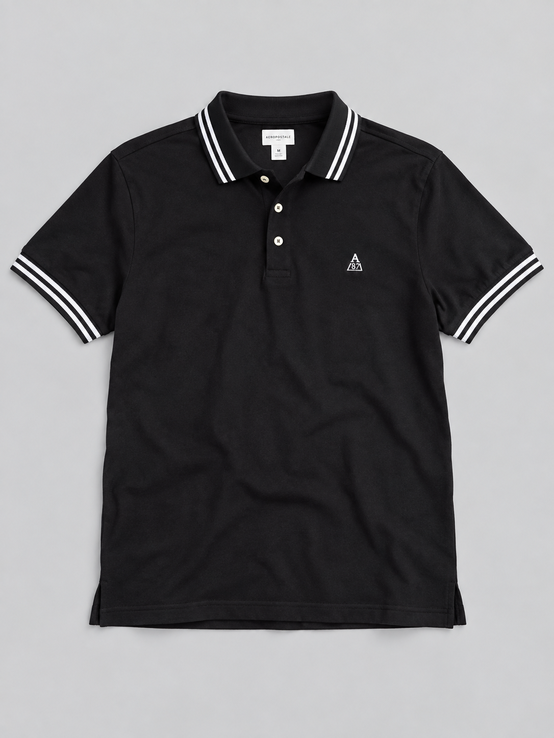 Camiseta Polo Aero Guys SS Novelty Polo Dark Black 8788