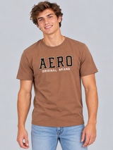 Camiseta Para Hombre Aero Level 2 Graphic Tees Mocha Mousse 6217