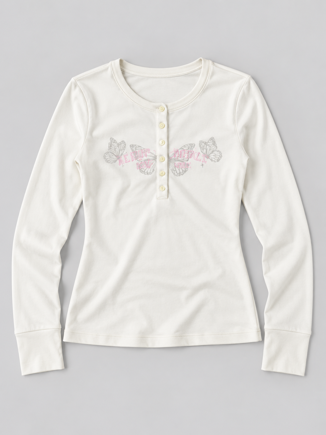 Camiseta Manga Larga Para Mujer Aero Girls Ls Henley Birch 1447