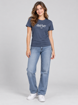 Camiseta Para Mujer Aero Graphic Level 2 Cadet Navy  7128