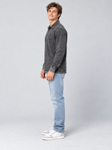 Buzo Para Hombre Aero Ls Tees Charcoal Heather Grey 2187