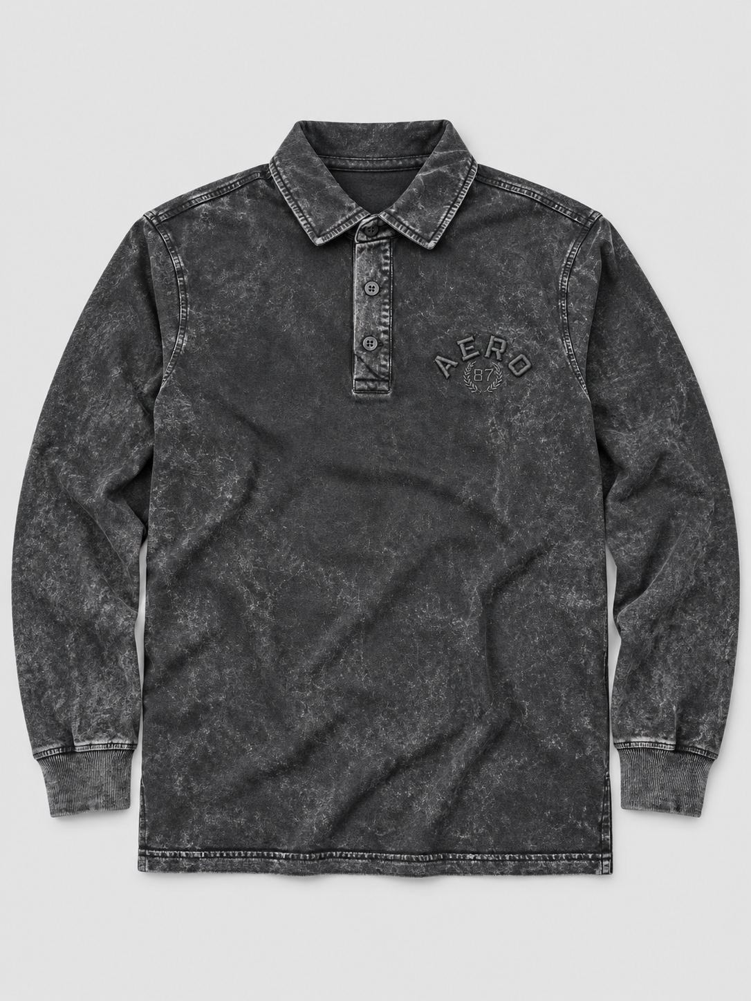 Buzo Para Hombre Aero Ls Tees Charcoal Heather Grey 2187