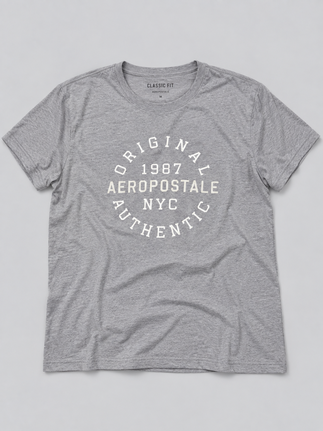 Camiseta Para Hombre Aero Level 2 Graphic Tees Light Heather Grey 6143