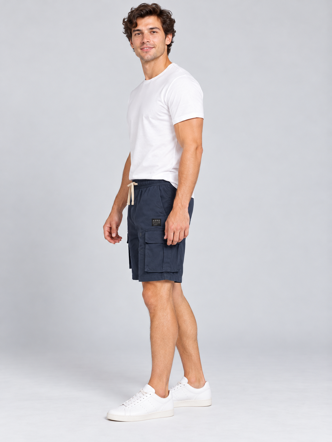 Bermuda Para Hombre Aero Guys Cargo Shorts Cadet Navy 3647