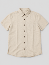Camisa Para Hombre Aero Guys SS Woven Shirts Egret 2264