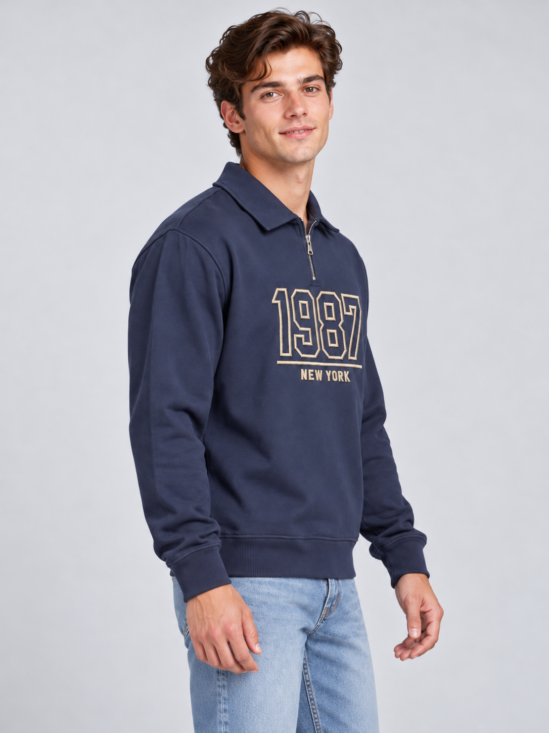 Buzo Para Hombre Aero Guys Fleece Other Cadet Navy 2277