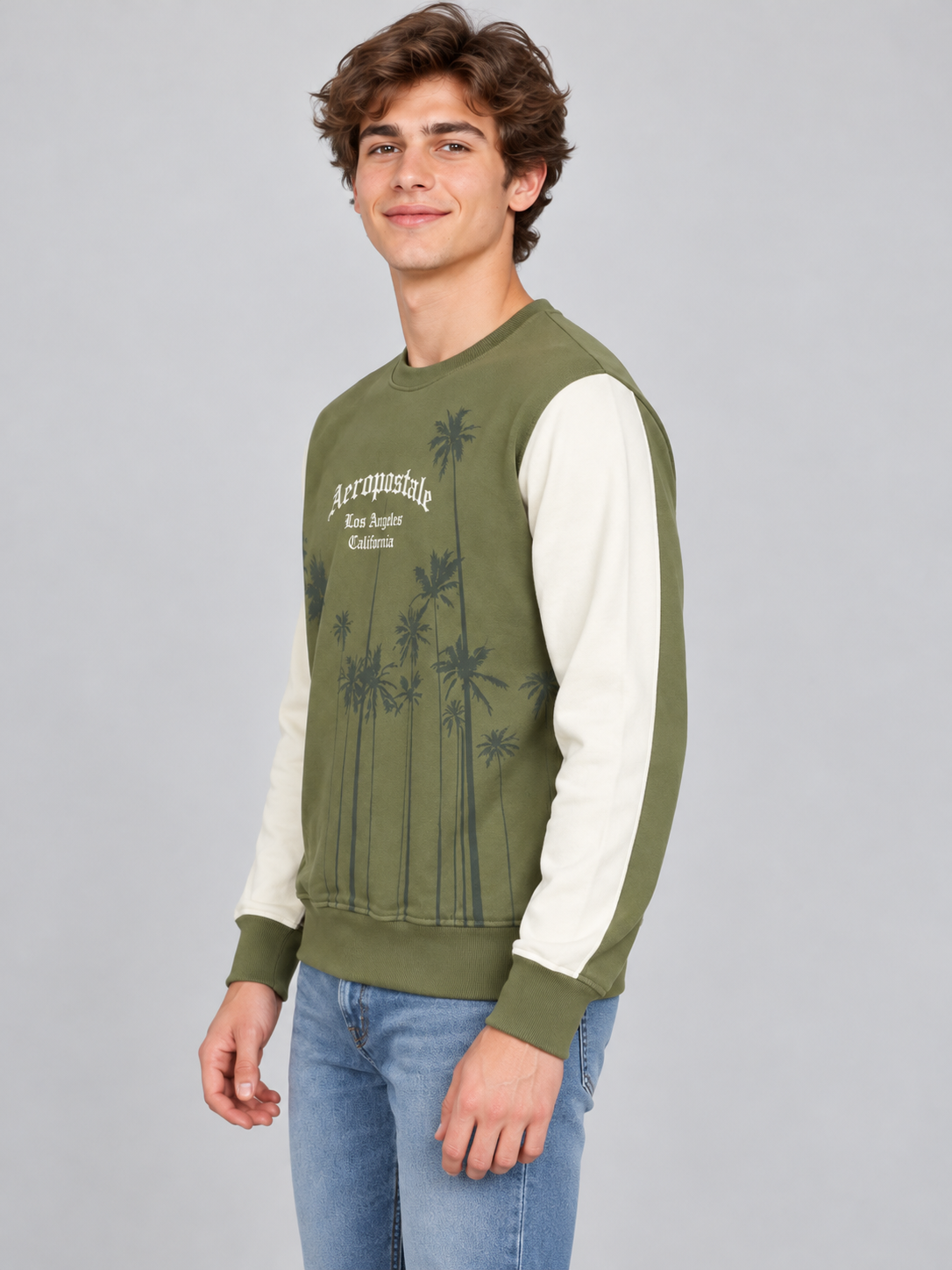 Buzo de manga larga Kids  Aero Boys Veneer Fleece Olivine 6201