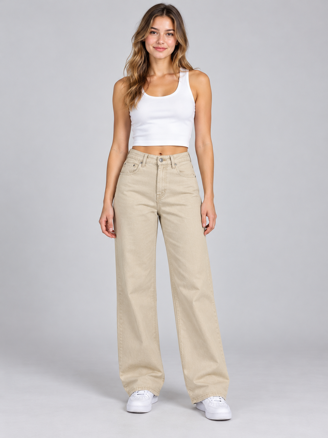 Jeans Para Mujer Aero Girls Denim Fashion Egret Wide Leg 1707