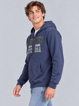 Buzo Para Hombre Aero Guys Full Zip Hoodies Cadet Navy 6095