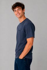 Camiseta Para Hombre Aero BC SS Knits Cadet Navy Relax 2249