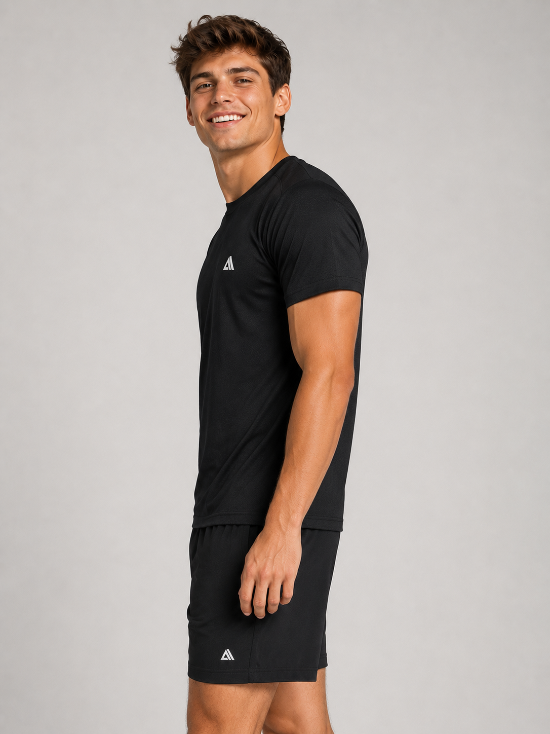 Camiseta Para Hombre Aero Guys SS Tees Dark Black 1046