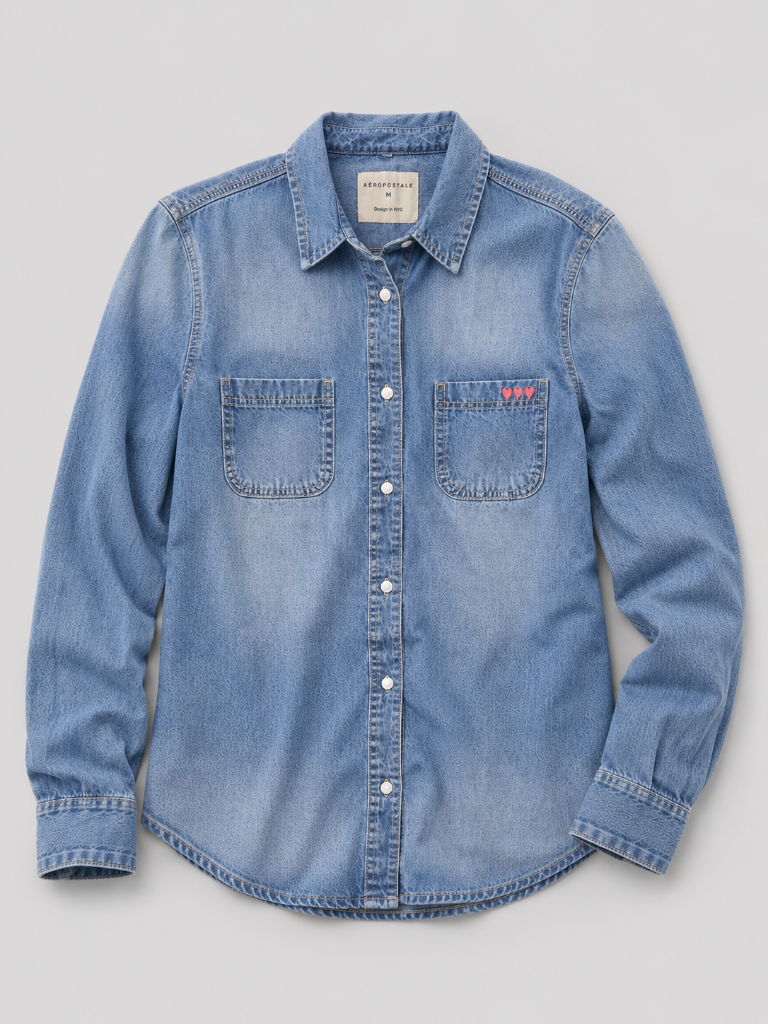 Camisa Para Mujer Aero Girls WVNS Fashion Medium Wash 9029