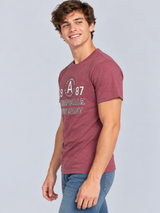 Camiseta Para Hombre Aero Level 2 Graphic  Tees Pomegranate 5301