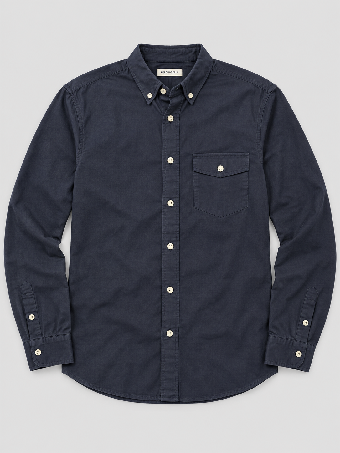 Camisa Para Hombre Aero Guys Ls Woven Shirts Cadet Navy  9962