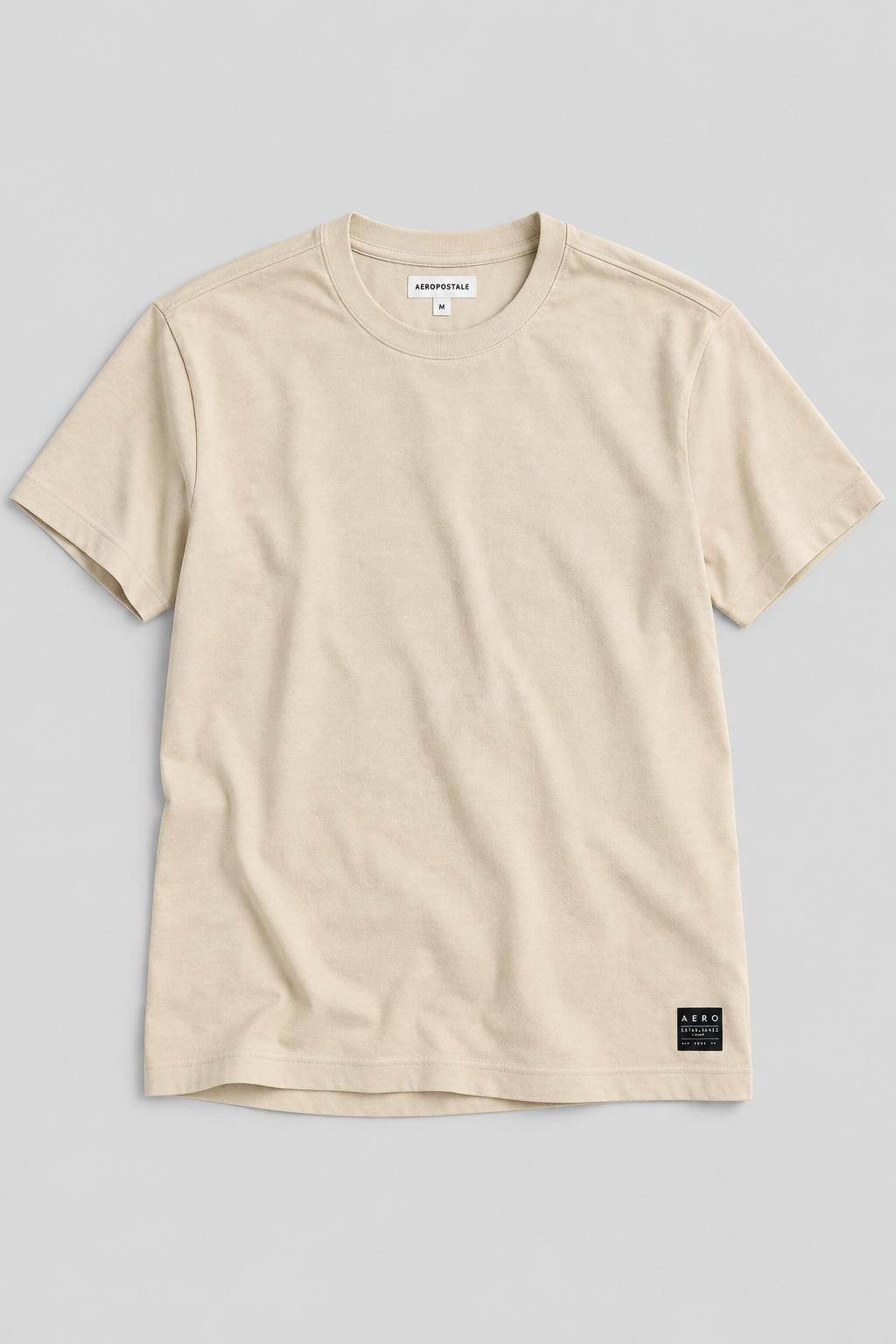 Camiseta Para Hombre Aero BC SS Knits Egret 8999 (RELAXED)