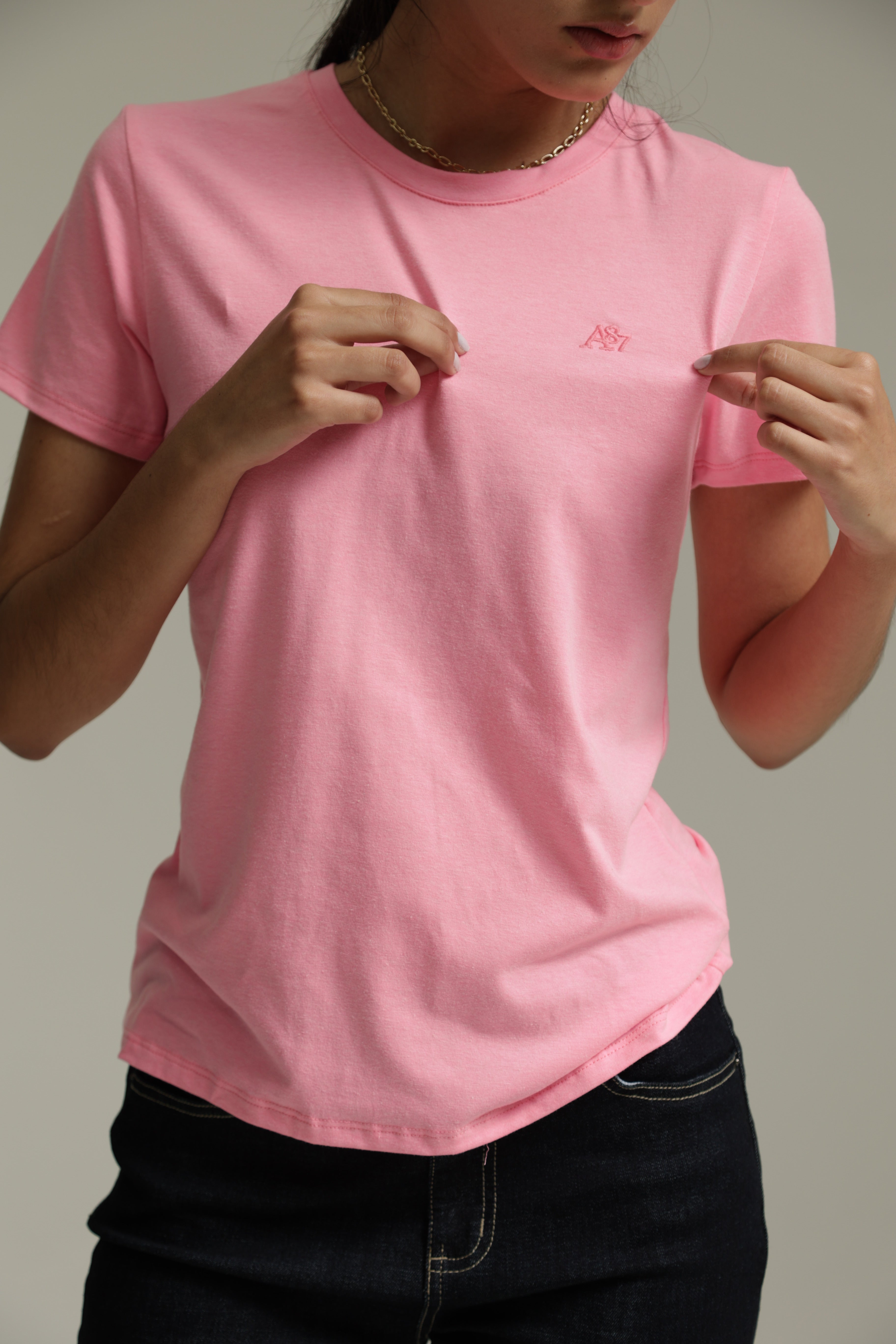 Camiseta Básica Para Mujer Aero Girls Solid Ss Azalea Pink 4204