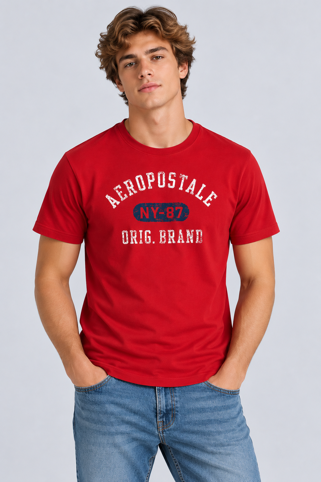 Camiseta Para Hombre Aero Level 1 Graphic Tees True Red 7465