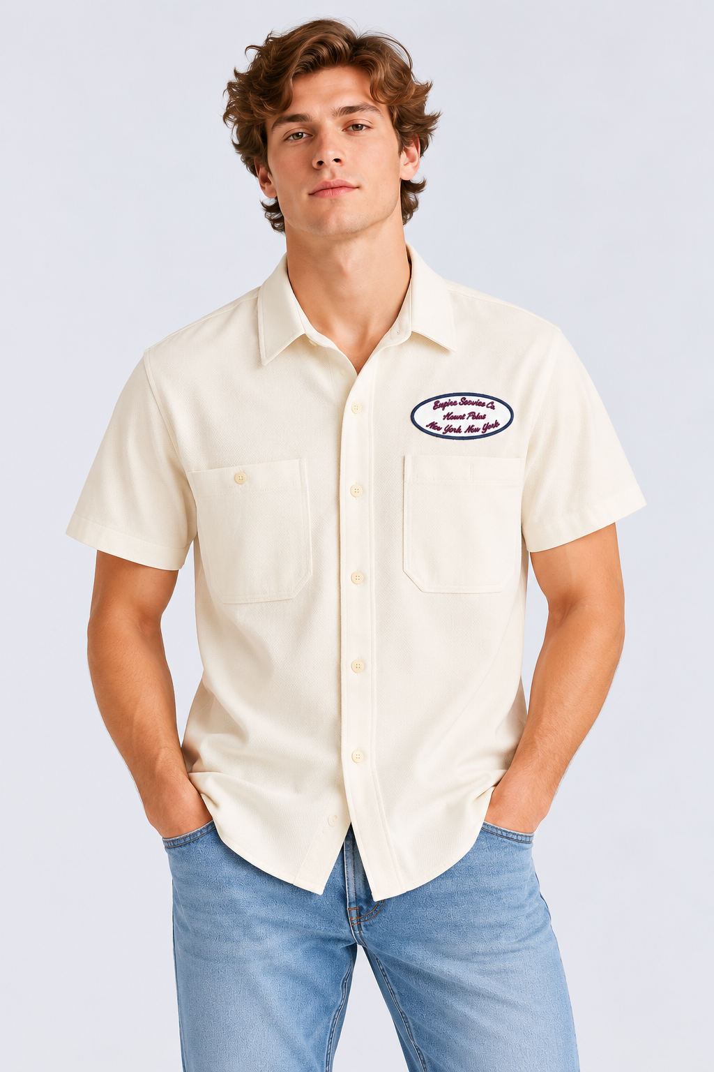 Camisa Para Hombre Aero Guys SS Woven SHirts Bleach 5902
