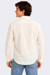 Camisa Para Hombre Aero Guys LS Woven Shirts Egret 8771