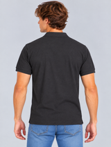 Camiseta Polo Para Hombre Aero Guys Ss Novelty Polo Dark Black 1936