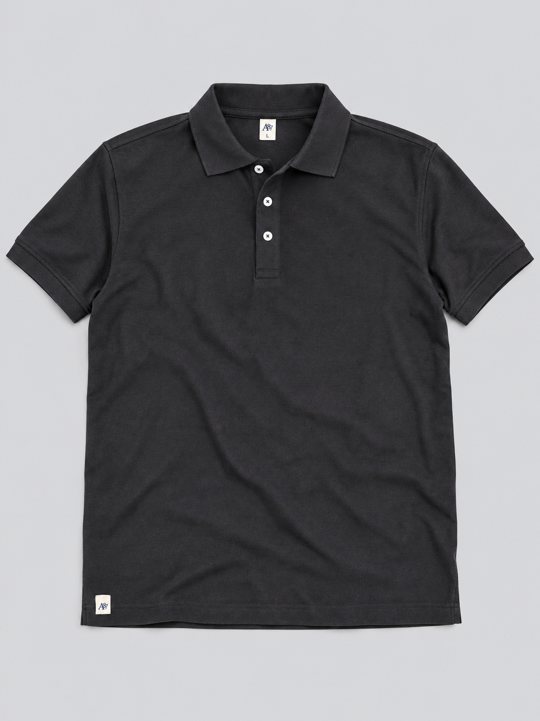 Camiseta Polo Para Hombre Aero Guys Ss Novelty Polo Dark Black 1936