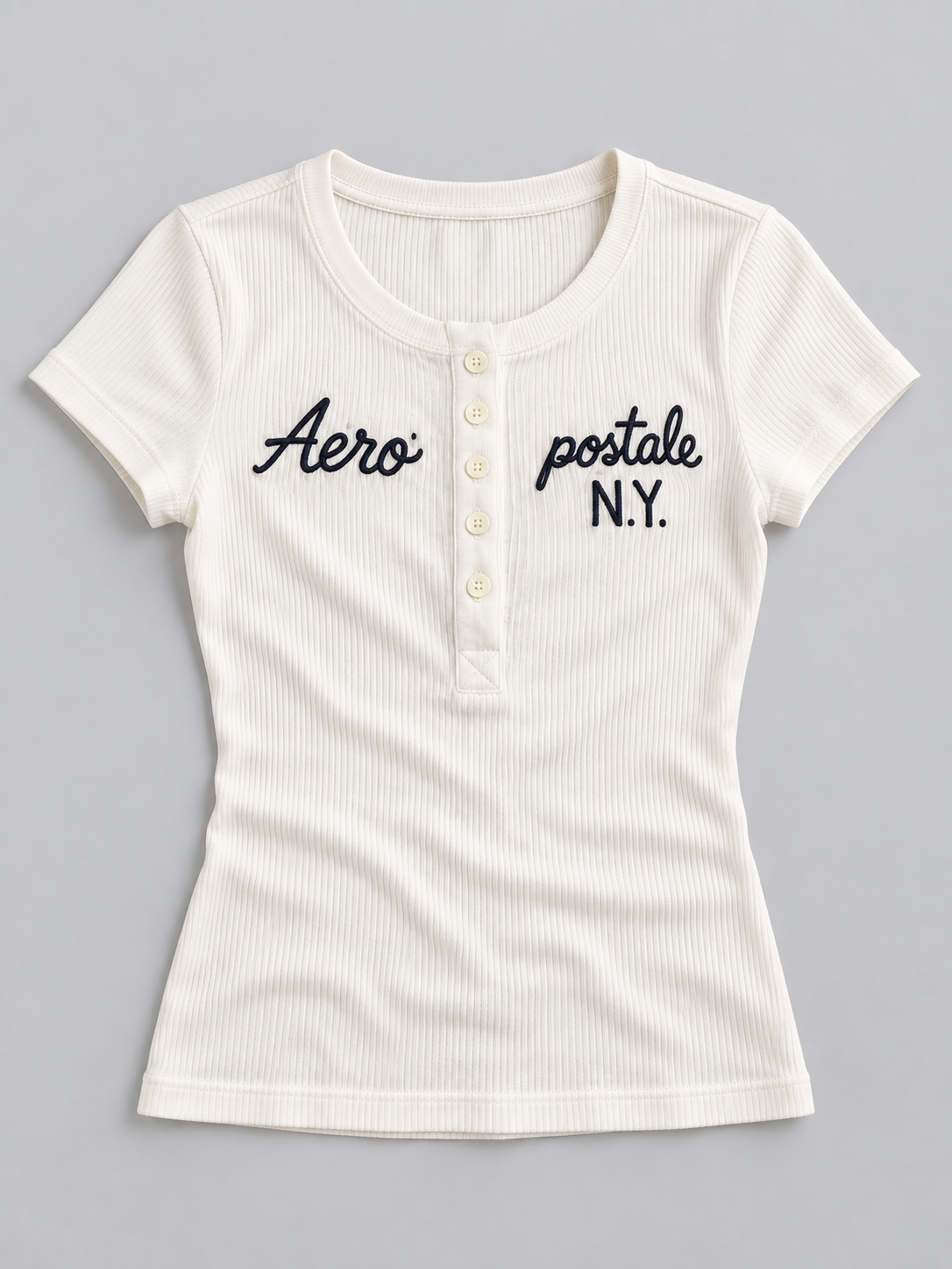 Camiseta Para Mujer Aero Girls Ss Henley Birch 4775