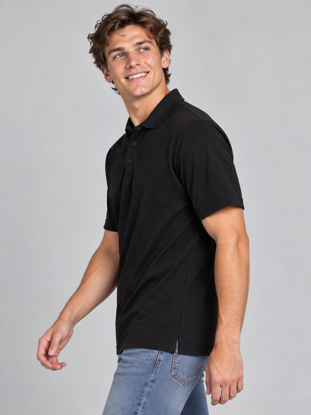 Camiseta Polo Aero Guys Polo Other Dark Black 1599